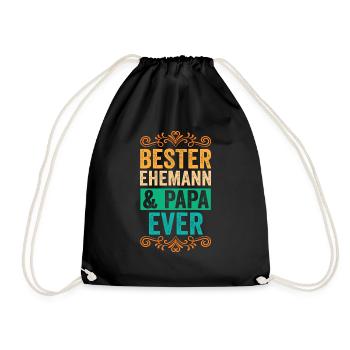 Ehemann Vater Papa - Turnbeutel - Schwarz - Vorne
