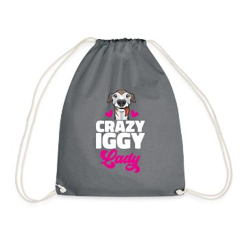 Lévrier italien Greyhound Chiens - Sac de sport léger - gris - Devant
