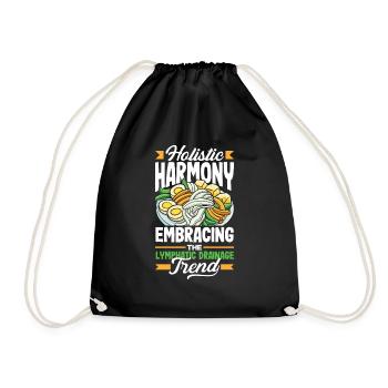 Harmonie holistique embrassant le drainage lymphatique - Sac de sport léger - noir - Devant