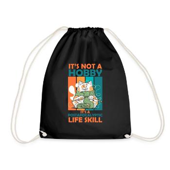 Yarn Knitting Is More Than A Hobby Mother's Day - Drawstring Bag - black - Front