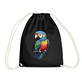 Mode Ara colorée : Exotique Chic - Sac de sport léger - noir - Devant