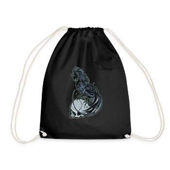// Angry Rooster - Drawstring Bag - black - Front