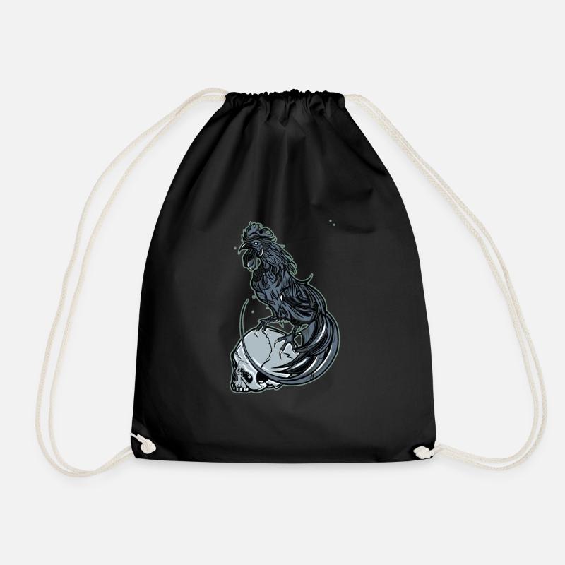 Hahn // Angry Rooster - Turnbeutel - Schwarz