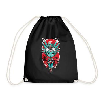 princesse indienne - aztek - Sac de sport léger - noir - Devant