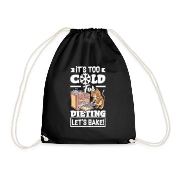 Trop froid pour suivre un régime, cuisons le réconfort - Sac de sport léger - noir - Devant