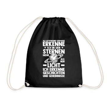 Astrologie, Astrologue, Astronaute, Univers, Espace - Sac de sport léger - noir - Devant