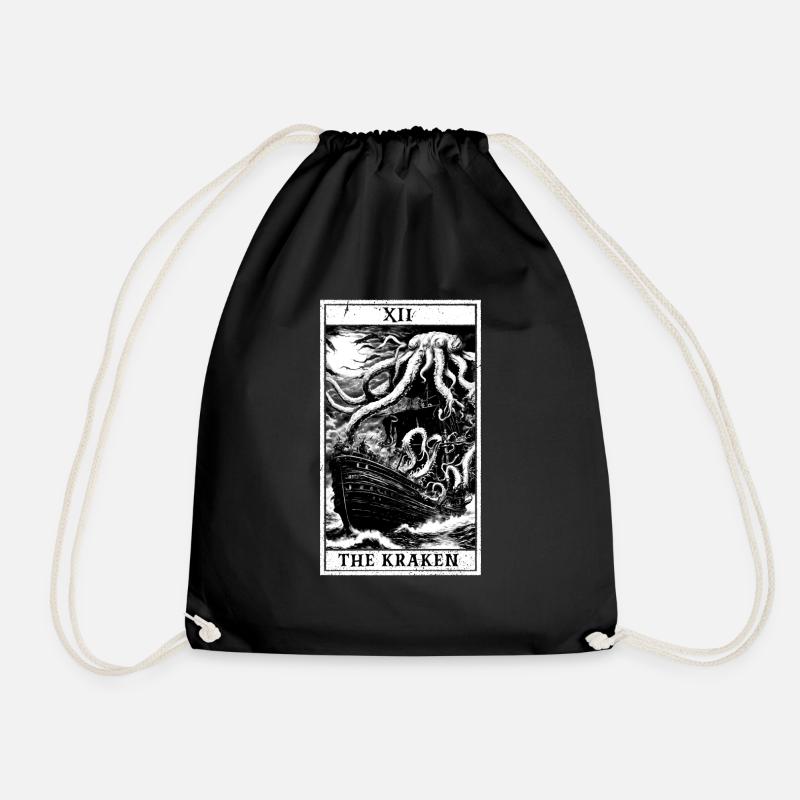 Kraken-Tarot - Turnbeutel - Schwarz