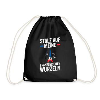 French French France - Drawstring Bag - black - Front