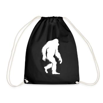 Yeti - Bigfoot - Legende - Fabelwesen - Turnbeutel - Schwarz - Vorne