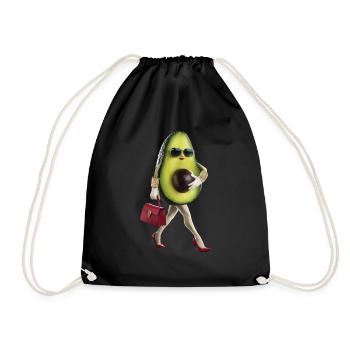 Frauen Avocado - Turnbeutel - Schwarz - Vorne