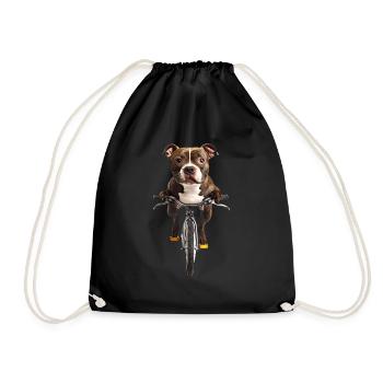 Staffordshire Bullterrier - Turnbeutel - Schwarz - Vorne