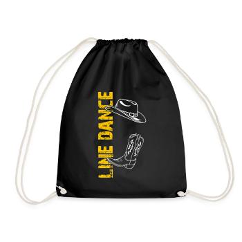 Line Dance Design für Tänzer und Tanzgruppe - Turnbeutel - Schwarz - Vorne