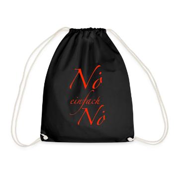 nö einfach nö - Turnbeutel - Schwarz - Vorne