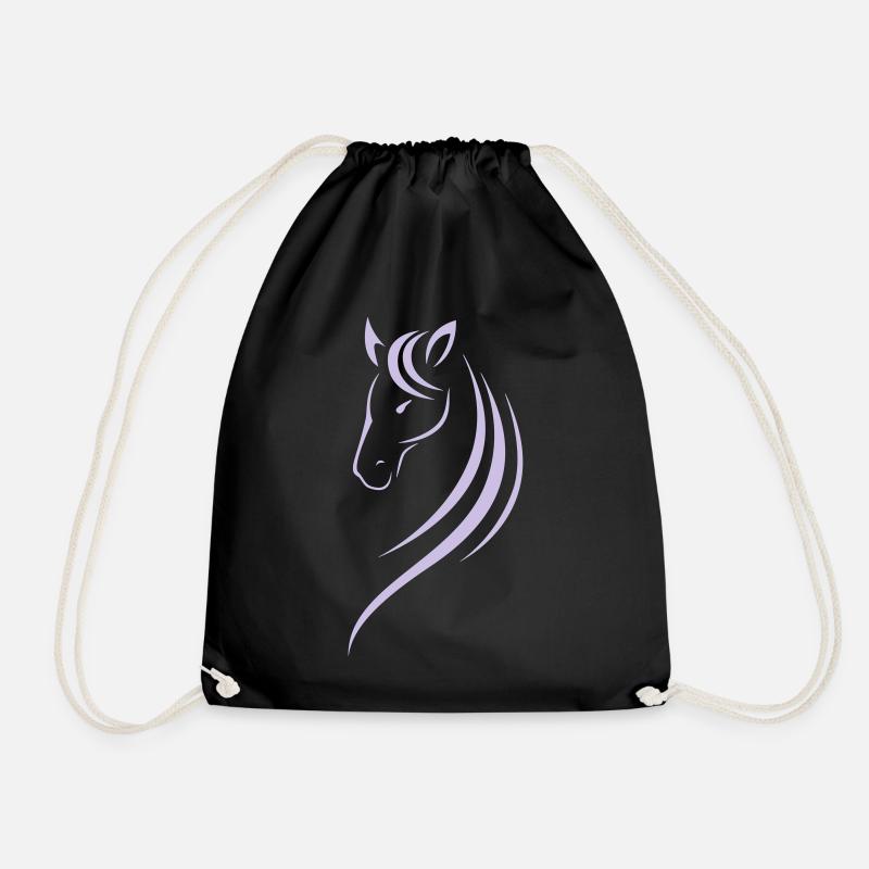 Tête de cheval - Sac de sport léger - noir