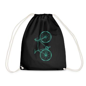 bicycle - Drawstring Bag - black - Front