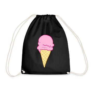 ice creme - Turnbeutel - Schwarz - Vorne
