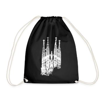 Barcelona Sagrada Familia Spanien I Love Barcelona - Turnbeutel - Schwarz - Vorne