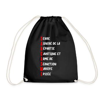SARCASME définition /Humour noir - Sac de sport léger - noir - Devant