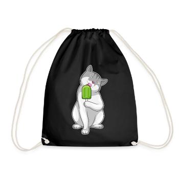 Popsicles pour chat - Sac de sport léger - noir - Devant