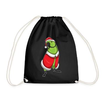 Chapeau de père Noël perroquet - Sac de sport léger - noir - Devant