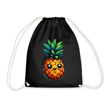Ananas - Sac de sport léger - noir - Devant