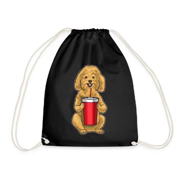 Pudel Becher to go - Turnbeutel - Schwarz - Vorne