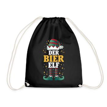 Noël de l’Elfe de la Bière - Sac de sport léger - noir - Devant