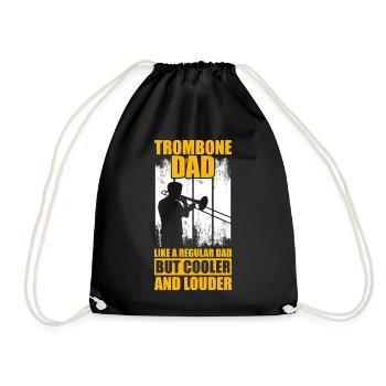 Trombone Dad Trombone Trombone Player Trombonist - Drawstring Bag - black - Front