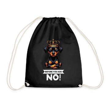 Before You Ask Miniature Pinscher Pinscher Pinscher Dog - Drawstring Bag - black - Front