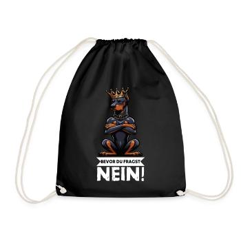 Before You Ask Doberman Doberman Owner - Drawstring Bag - black - Front