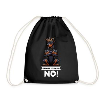 Avant de demander à Dobermann, Dobermannbesitzer - Sac de sport léger - noir - Devant