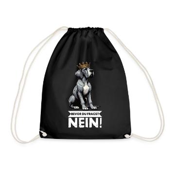 Before you ask Great Dane Great Dane owner - Drawstring Bag - black - Front