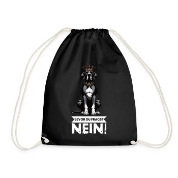 Before you ask Great Dane Great Dane owner - Drawstring Bag - black - Front