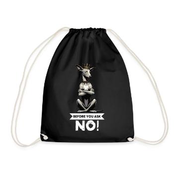 Before You Ask Podenco Podencos Podencoliebhaber - Drawstring Bag - black - Front
