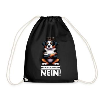 Bevor Du Fragst Nein Appenzeller Sennenhund  - Turnbeutel - Schwarz - Vorne