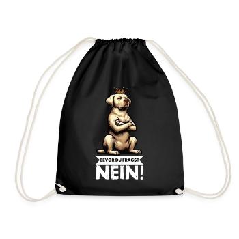 Avant que vous ne demandiez : pas de propriétaire de Labrador Labrador - Sac de sport léger - noir - Devant