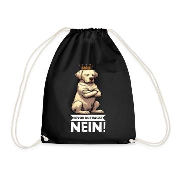 Avant que vous ne demandiez : pas de propriétaire de Labrador Labrador - Sac de sport léger - noir - Devant