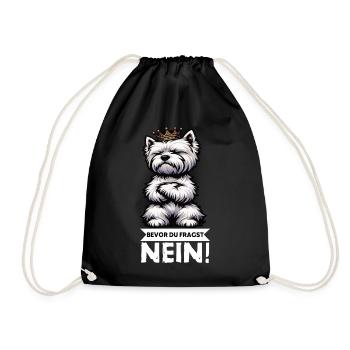 Avant que vous ne demandiez, pas de Westie Westland Terrier - Sac de sport léger - noir - Devant