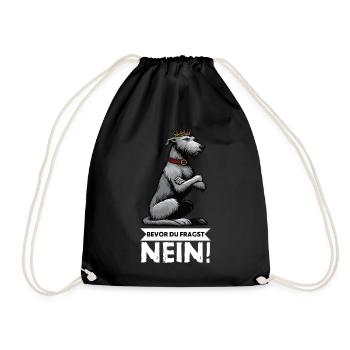 Before you ask No Irish Wolfhound Wolfhound - Drawstring Bag - black - Front
