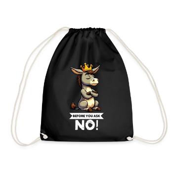 Before You Ask Donkey Donkey Donkey Holder Muli Mulis - Drawstring Bag - black - Front