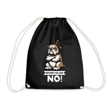 Before You Ask English Bulldog Bully Bullys - Drawstring Bag - black - Front