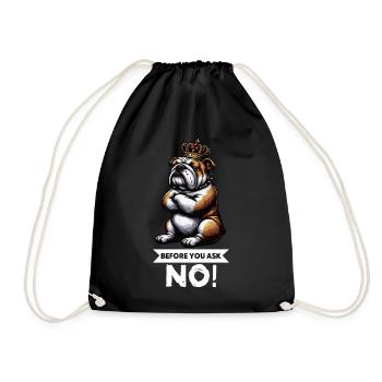 Before You Ask English Bulldog Bully Bullys - Drawstring Bag - black - Front