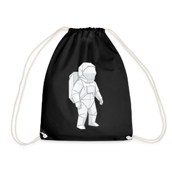 Astronaut Shirt for Space Fans - Drawstring Bag - black - Front