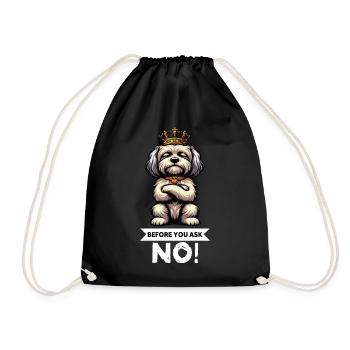 Before You Ask Havaneser Havaneserhalter Havanese - Turnbeutel - Schwarz - Vorne