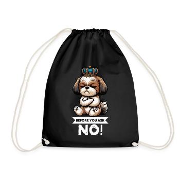 Before You Ask Shih tzu Shih tzus Shih tzu halter - Drawstring Bag - black - Front