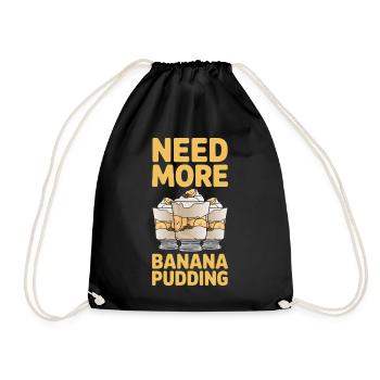 Banana Pudding Banana Pudding Gifts - Drawstring Bag - black - Front