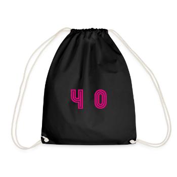 40. 40 YEARS. 40th ANNIVERSARY. 40TH ANNIVERSARY. - Drawstring Bag - black - Front