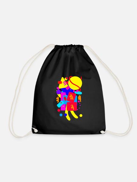 80s Design - Turnbeutel - Schwarz