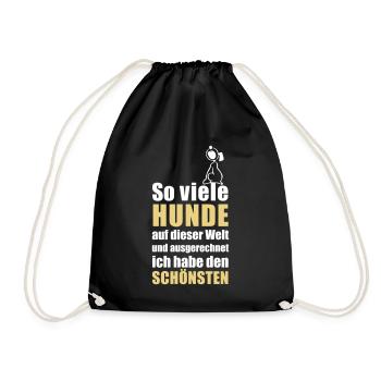 Der schönste HUND - Turnbeutel - Schwarz - Vorne