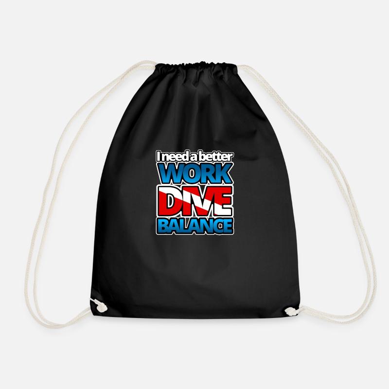 I need a better work dive balance MARE - Drawstring Bag - black
